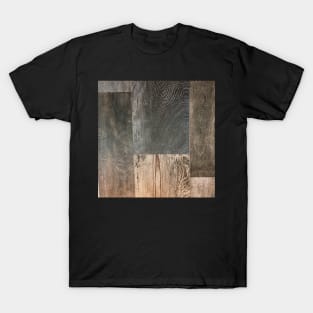 Rustic western country farmhouse chic brown barn wood T-Shirt